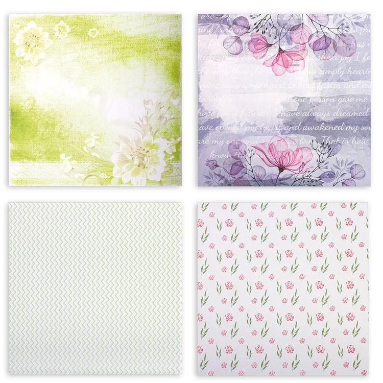 Бумага для скрапбукинга 30х30 см «Нежность природы», 12 дизайнов — картинка 4