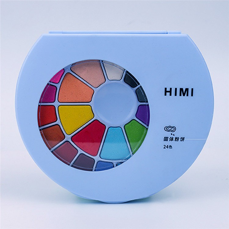 Набор акварельных красок HIMI голубой 24 цвета - 1 коробка