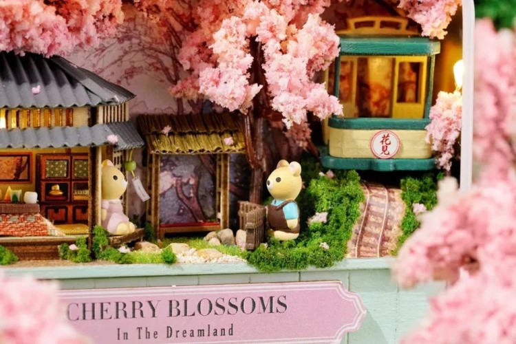 Сборная модель (румбокс) в шкатулке «Вишня в цвету» — картинка 7