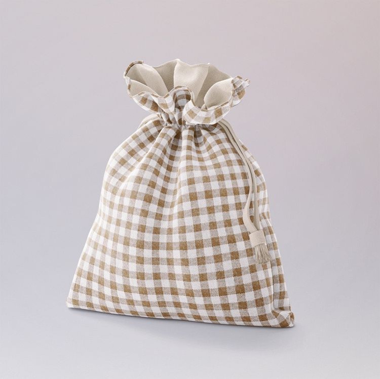 Ткань льняная, 3 м x 150 см, 140 г/м², цвет: бежевый, клетка, TBY — картинка 7