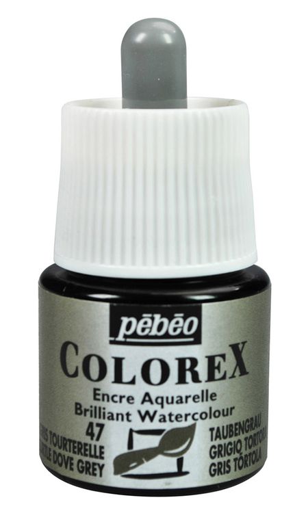 Акварельные чернила Pebeo Colorex (серый темный), 45 мл