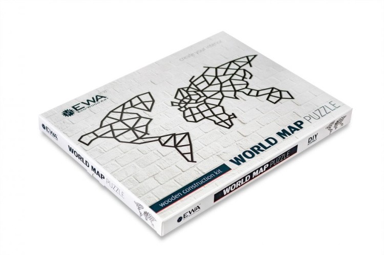Деревянный интерьерный пазл «Карта Мира», Eco Wood Art — картинка 5