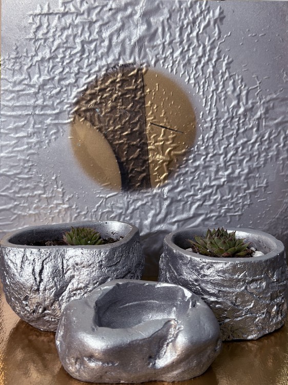 Силиконовый молд - Кашпо под камень №1, 10x8см, 1 шт. — картинка 8