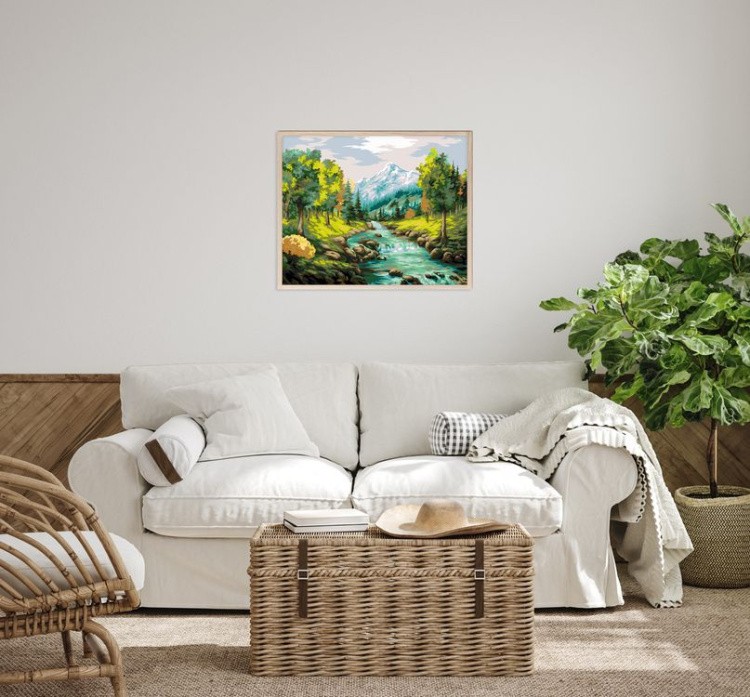 Картина по номерам «Горная речка» — картинка 4