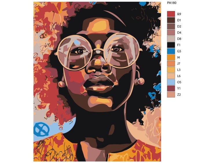 Картина по номерам «Портрет кудрявой девушки» — картинка 2