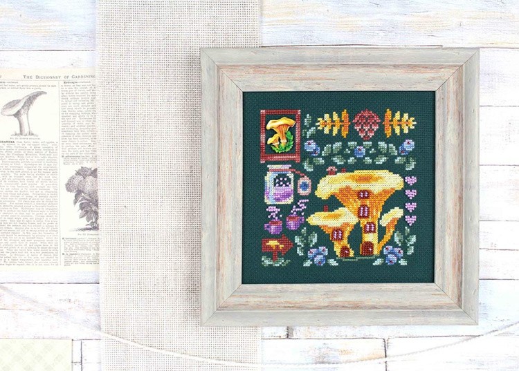 Набор для вышивания «Мини-семплер. Домик из лисичек» — картинка 6