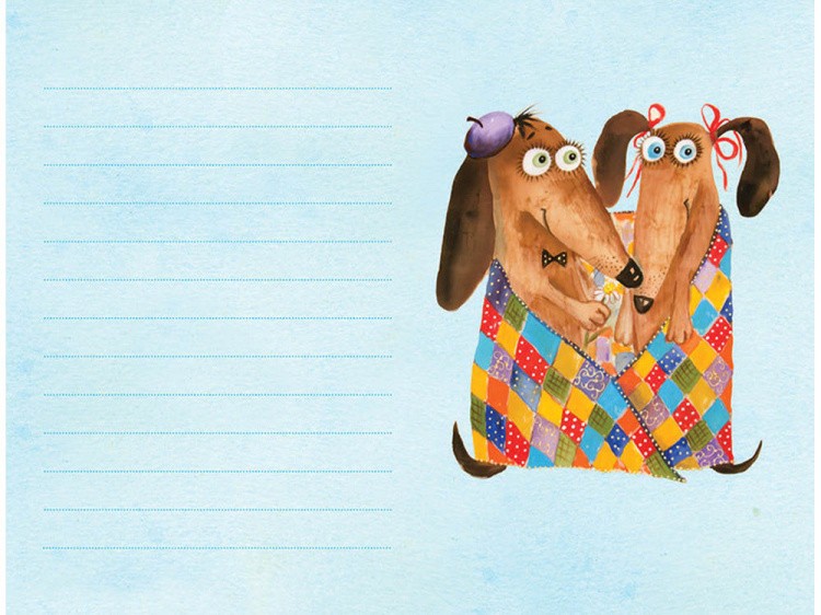 Пёсики в блокнотике. Лохматые записки. Бассет в фуражке — картинка 4