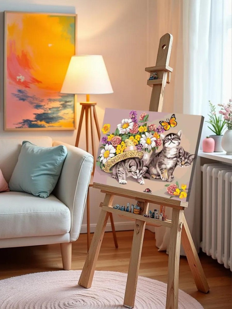 Картина по номерам «Любопытные котята» — картинка 10