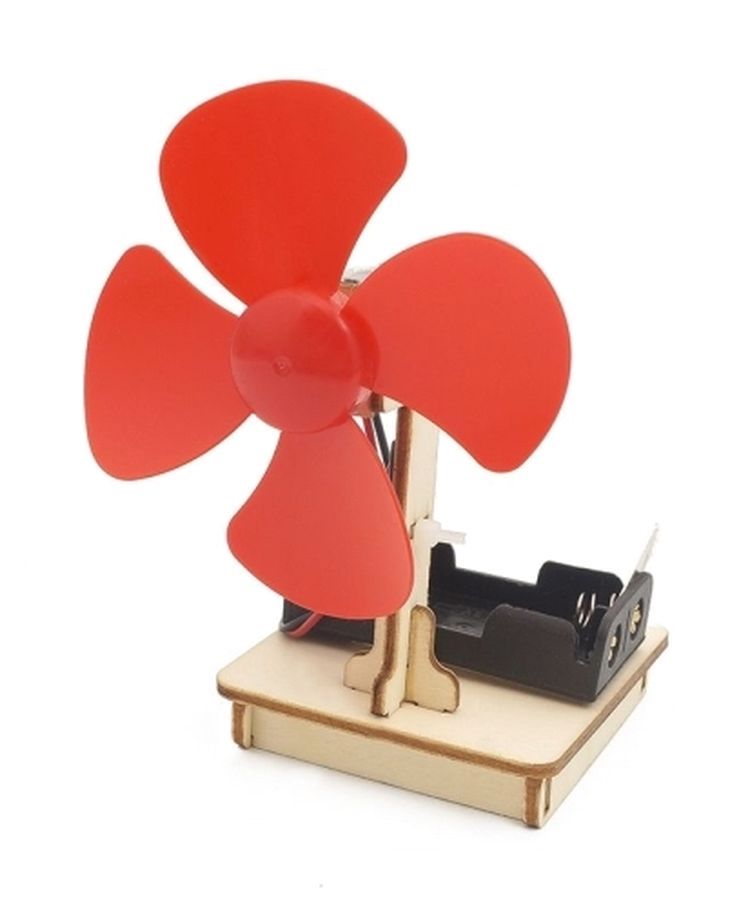 Деревянный конструктор с мотором «Вентилятор» — картинка 2