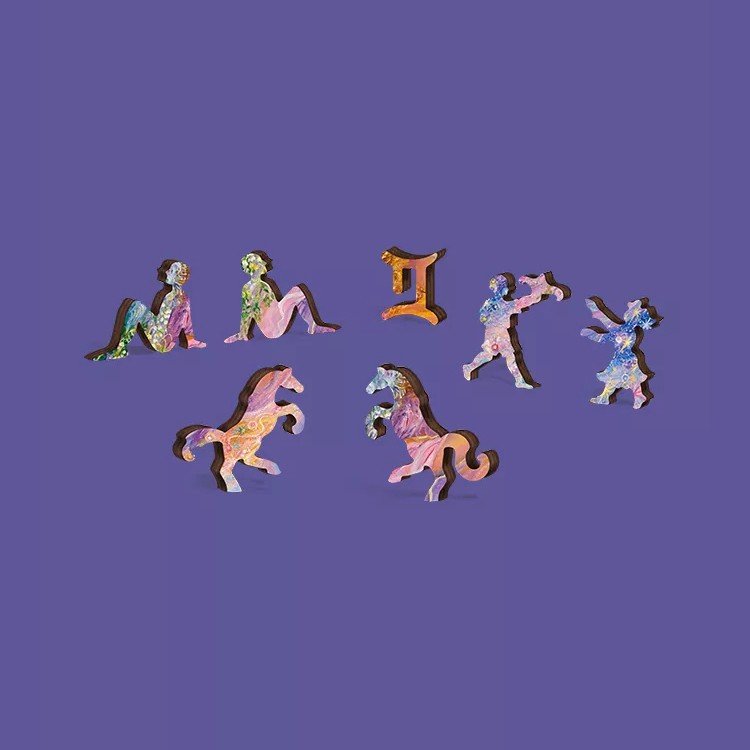 Деревянные пазлы DAVICI «Знак зодиака. Близнецы» — картинка 4