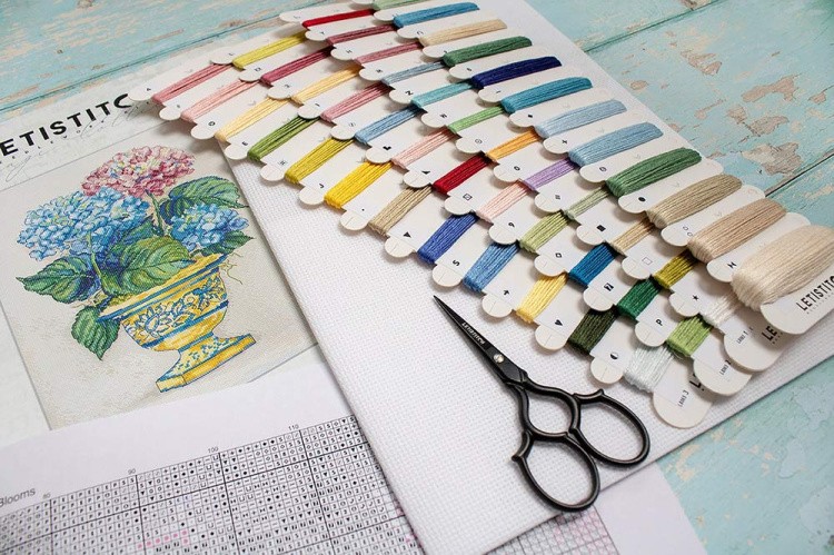 Набор для вышивания «Hydrangea Blooms (Цветы гортензии)» — картинка 6