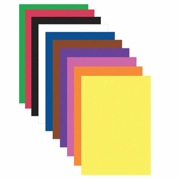 Фоамиран «Интенсивные цвета», 21x29,7 см, цвет: ассорти (10 шт.)