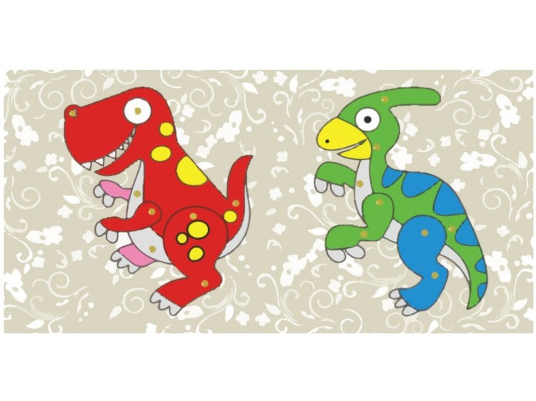 Мозаика «Динозаврики» (фигурки из картона)