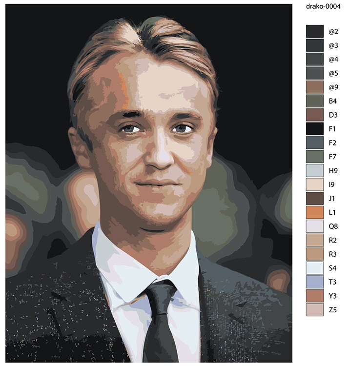 Картина по номерам «Гарри Поттер: Драко Малфой - актер Том Фелтон 2» — картинка 2