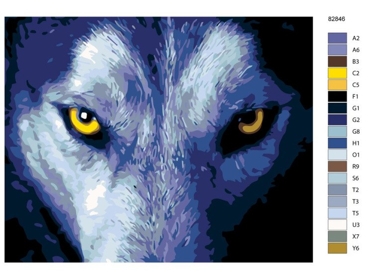 Картина по номерам «Волчий взгляд» — картинка 2