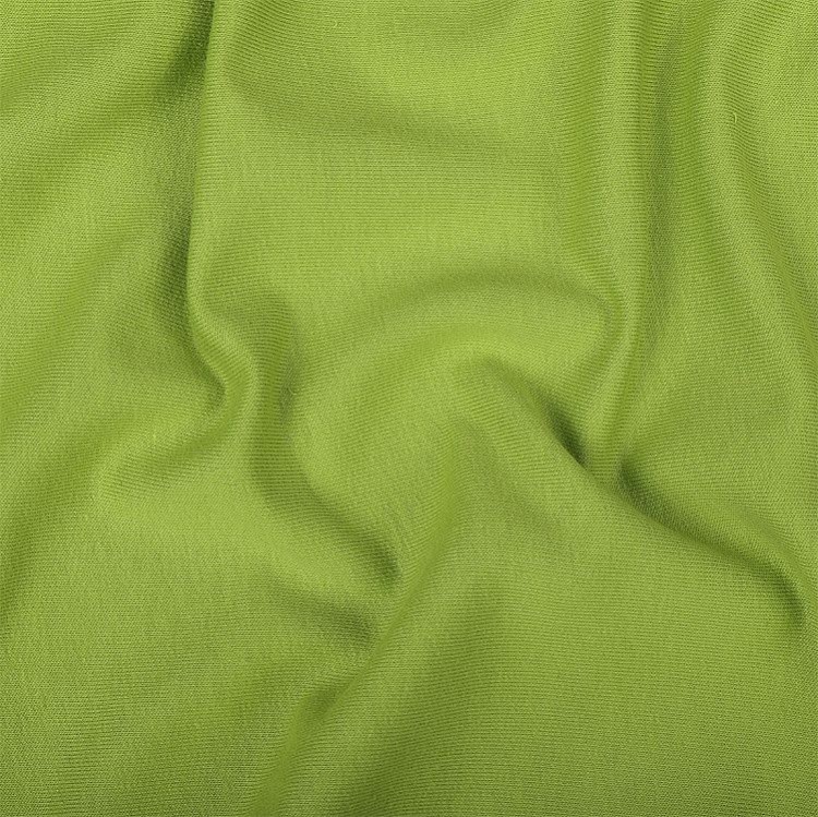 Ткань трикотаж Футер 2х нитка, петля, с лайкрой, 6 м, ширина 180 см, 240 г/м2, цвет: сочный лайм, TBY — картинка 2