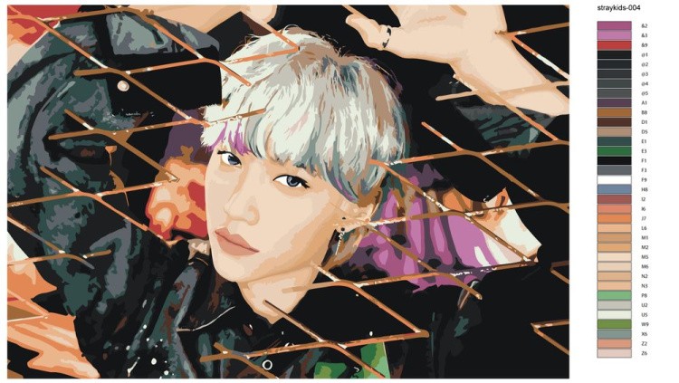Картина по номерам «Stray Kids Стрей Кидс: Феликс» — картинка 3