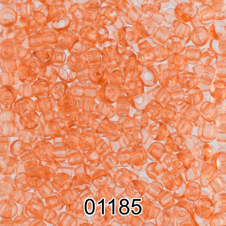 Бисер Чехия круглый 5 10/0, 2,3 мм, 500 г, цвет: 01185 темно-оранжевый