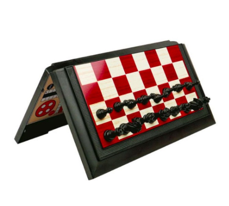 Игра настольная 7 в 1. Шахматы, шашки, карты, нарды, лудо, мельница, змеи и лестница — картинка 3