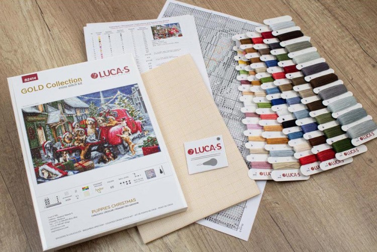 Набор для вышивания «Рождество щенков» — картинка 3