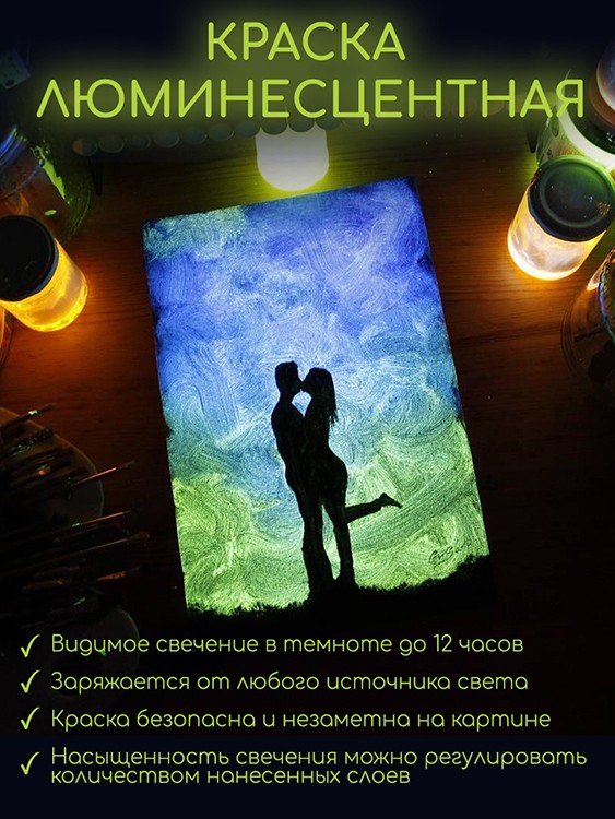 Картина по номерам со светящейся краской «Маяк во время шторма» — картинка 6