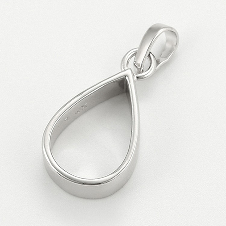 Металлический молд для кулона капля, цвет: серебро, 1 шт. — картинка 3