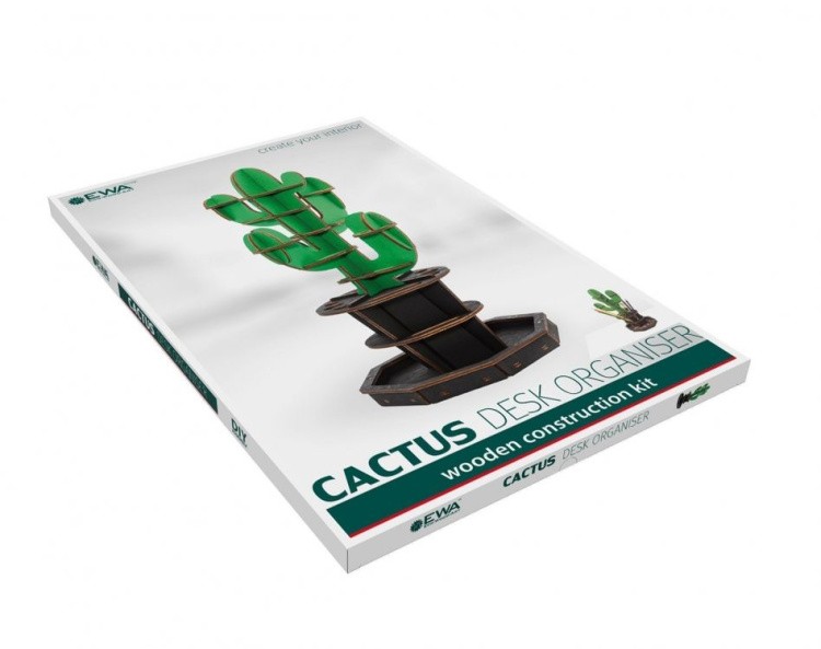 Конструктор из дерева «Настольный органайзер Кактус зеленый», Eco Wood Art — картинка 4