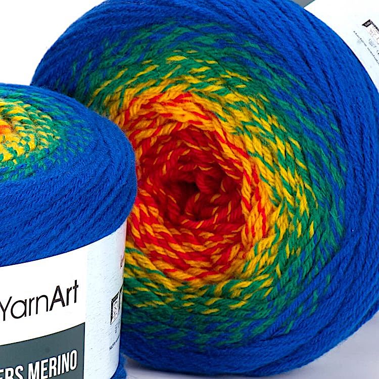 Пряжа YarnArt Flowers Merino (535), мультиколор, 5 шт. по 225 г — картинка 2