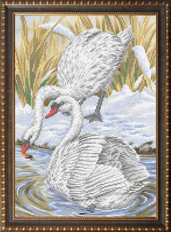 Рисунок на ткани «Лебеди» — картинка 2