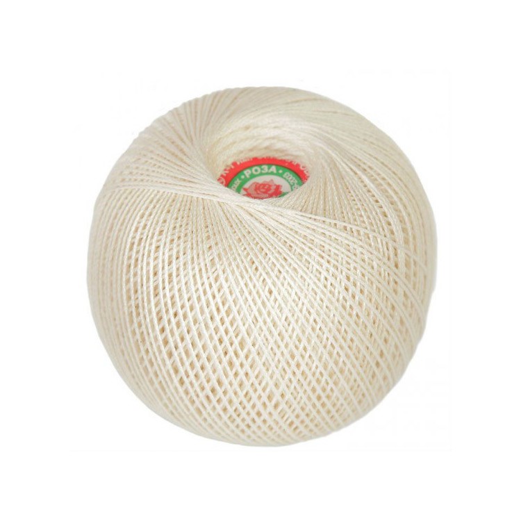 Пряжа ПНК им.Кирова Роза (0103), кремовый, 6 шт. по 50 г — картинка 2
