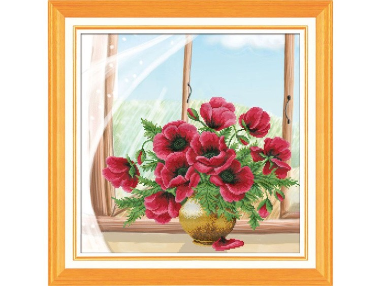 Алмазная вышивка «Букет маков» — картинка 2