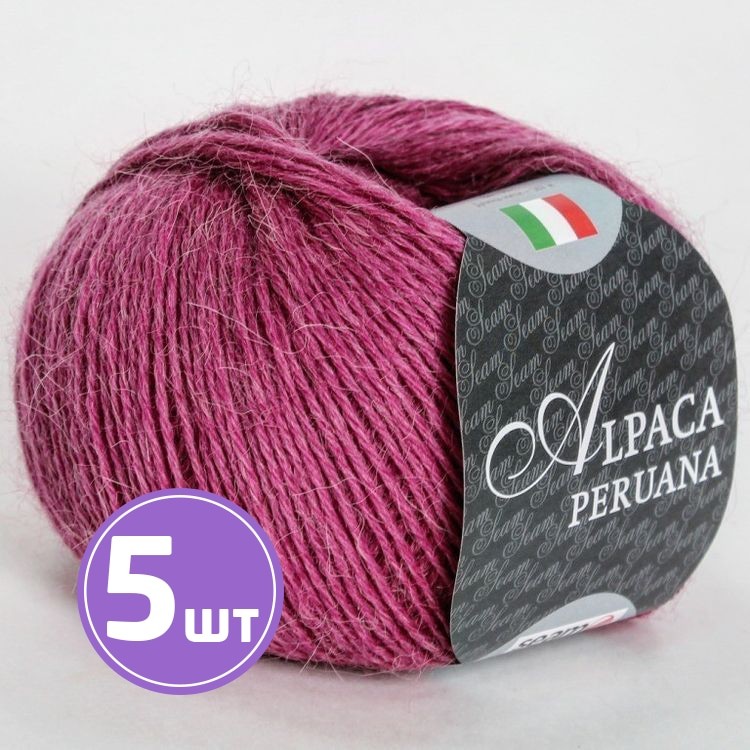 Пряжа SEAM ALPACA PERUANA (3730), циклам, 5 шт. по 50 г