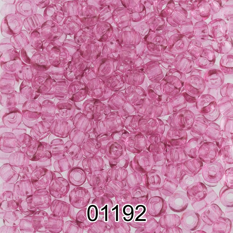 Бисер Чехия круглый 5 10/0, 2,3 мм, 500 г, цвет: 01192 фиолетово-розовый