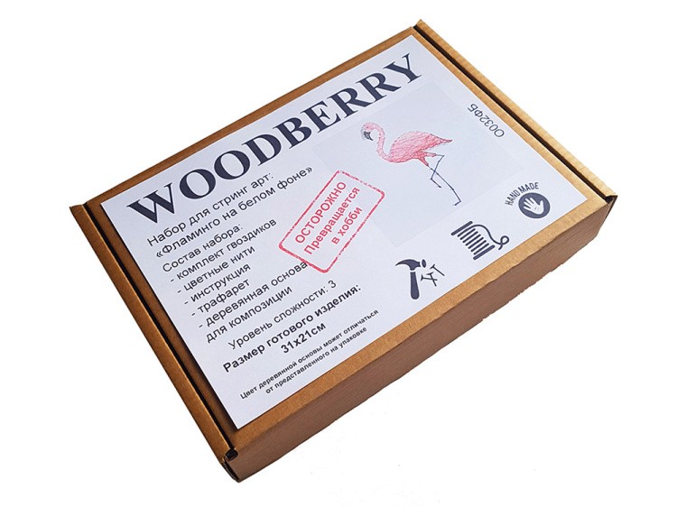 Набор для творчества STRING ART «Фламинго на белом фоне» — картинка 2