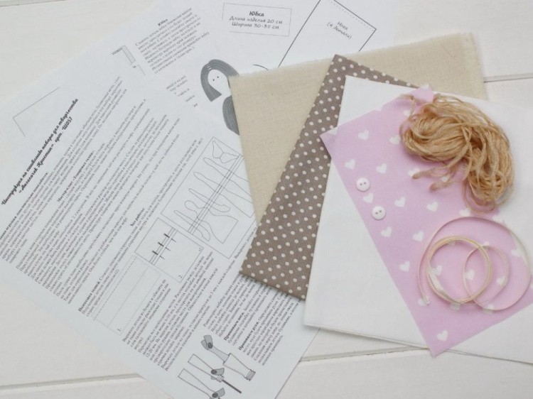 Набор для шитья игрушки «Ангелочек Кристин» — картинка 2