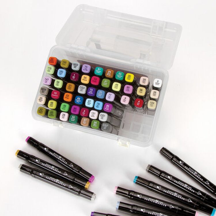 Маркеры для скетчинга двусторонние BRAUBERG ART DEBUT BLACK, цвет: набор 60 цв — картинка 5