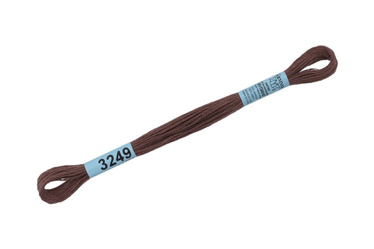 Нитки для вышивания Gamma мулине, 24 шт. по 8 м, цвет: 3249 светло-коричневый — картинка 2