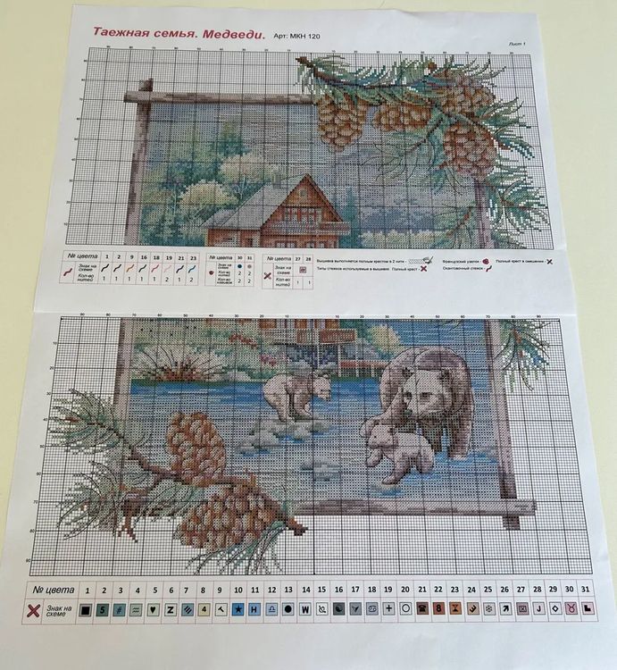 Набор для вышивания «Таежная семья. Медведи» — картинка 5
