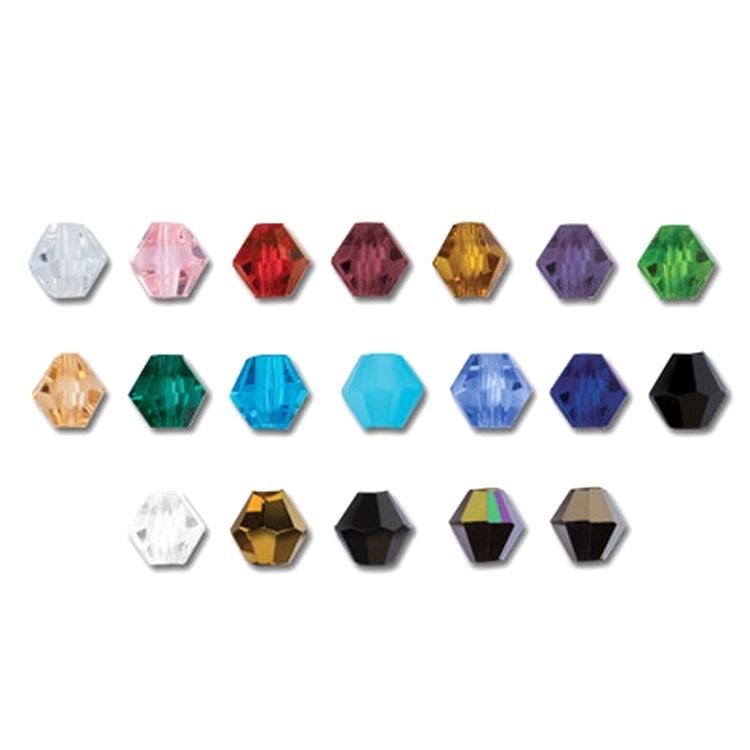 Бусины стеклянные, 4х4 мм, 34 шт., цвет: №34 серебристый металлик, Zlatka — картинка 3