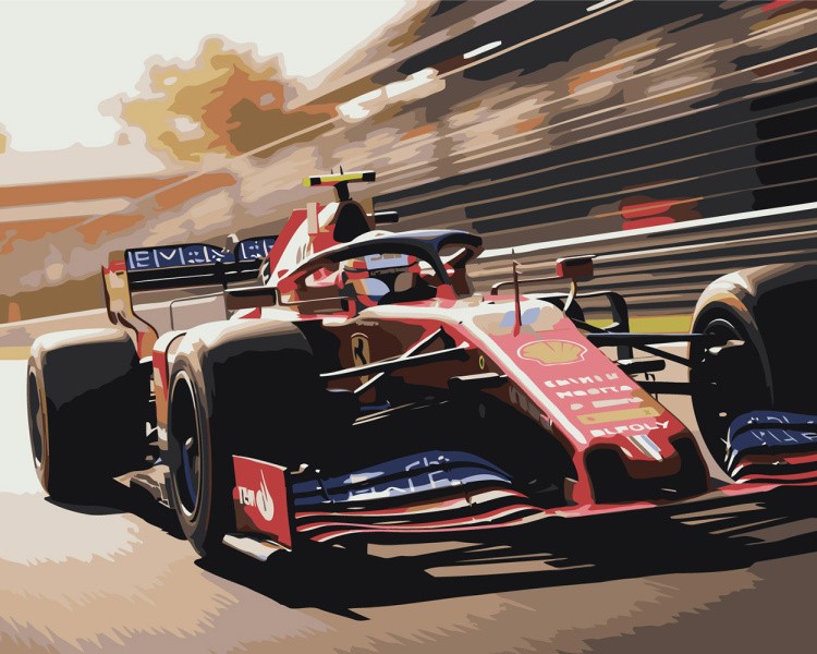 Картина по номерам Машина гоночная Формула один