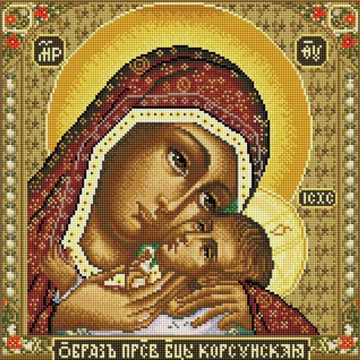 Алмазная вышивка «Икона Божией матери Корсунская»
