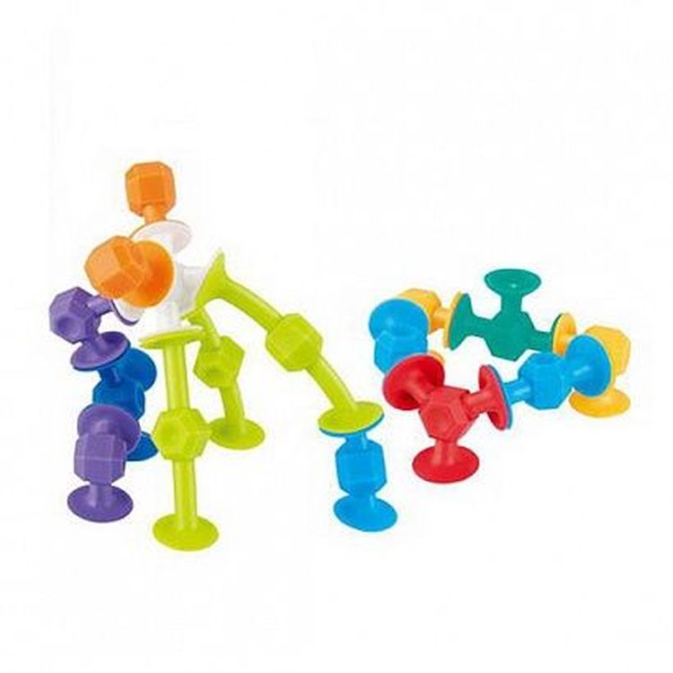 Мягкий конструктор с присосками «Веселые прилипалы», 16 деталей — картинка 2