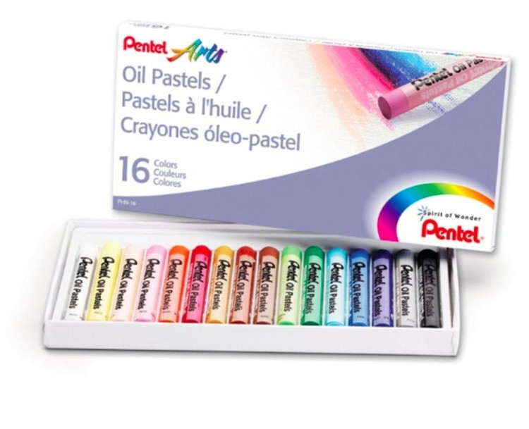 Пастель масляная Pentel Arts Oil Pastels, 16 цв. — картинка 8