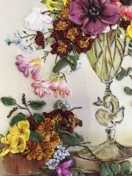 Вышивка лентами «Кокетка» — картинка 3