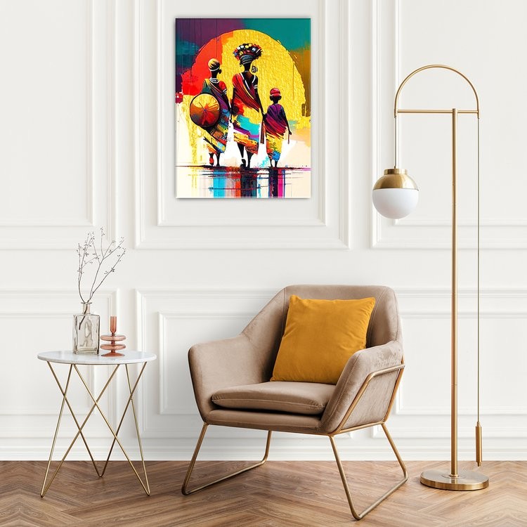 Картина по номерам с поталью «Абстракция Африки» — картинка 7