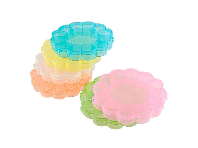 Коробка для швейных принадлежностей Gamma, цвет: розовый прозрачный — картинка 2