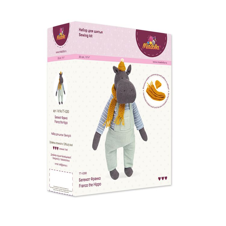 Набор для шитья «Бегемот Франко» — картинка 3