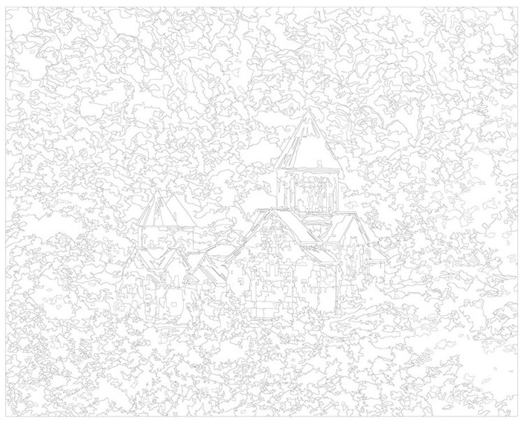 Картина по номерам «Армения: монастырь Агарцин в осеннем лесу» — картинка 3