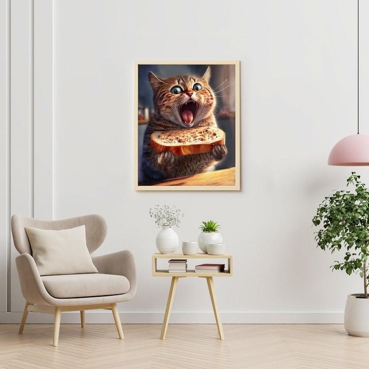 Картина по номерам «Мемчики. Голодный котик» — картинка 4