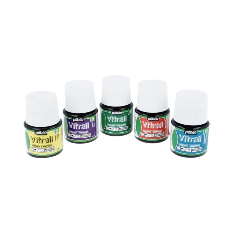 Краска для стекла и металла Vitrail лаковая прозрачная PEBEO, цвет: ярко-розовый, 45 мл — картинка 2